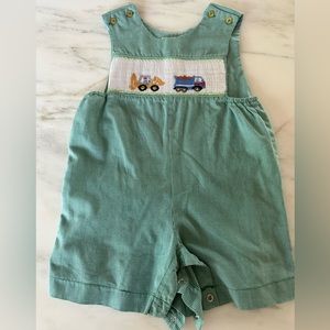Sir John Smocked Tractor John John Size 2T